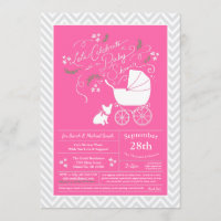 Baby shower Français de Bulldog Frenchie Rose Girl