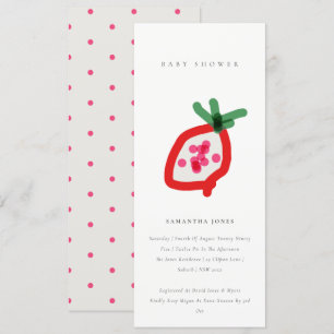 Invitation Baby shower Fruit Dragon Fruit Pour Enfants Modern