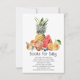 Invitation Baby shower Fruit Réservez Les Livres Pour Bébé