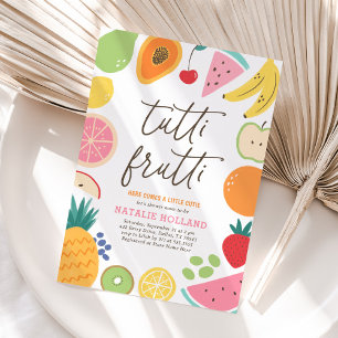 Invitation Baby shower Fruit Tutti