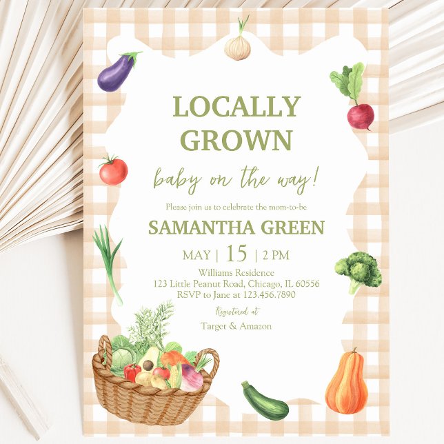Invitation Baby-Shower "Fruits de notre Terroir" (Créateur téléchargé)