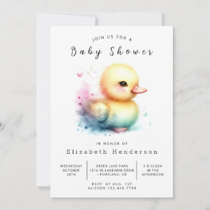 Invitation Baby shower Fun Editable Duck