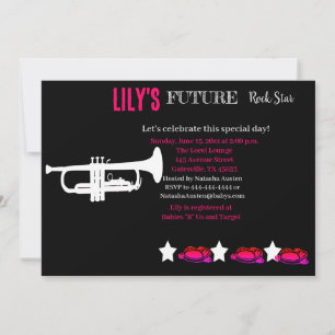 Invitation Baby shower Futur Rocker