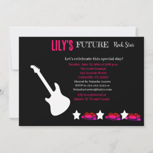 Invitation Baby shower Futur Rocker