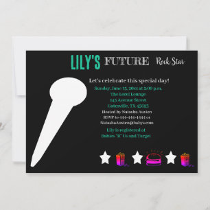 Invitation Baby shower Futur Rocker