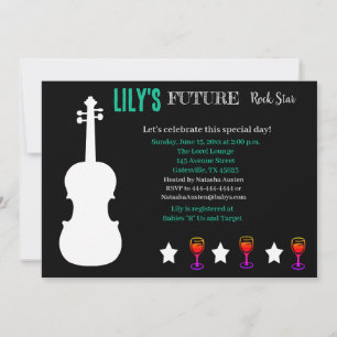 Invitation Baby shower Futur Rocker