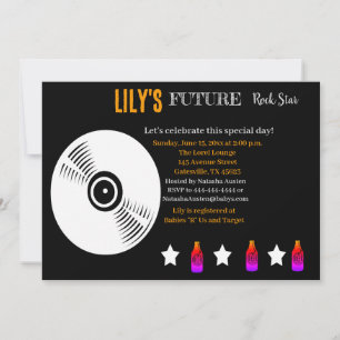 Invitation Baby shower Futur Rocker