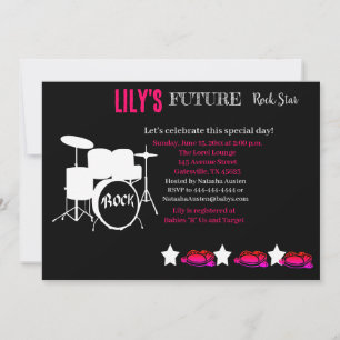Invitation Baby shower Futur Rocker