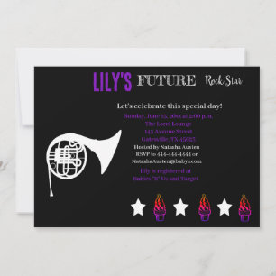 Invitation Baby shower Futur Rocker