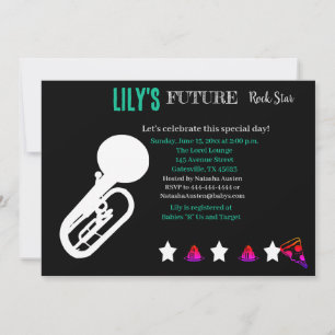 Invitation Baby shower Futur Rocker