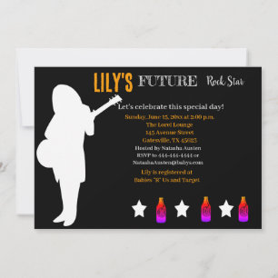 Invitation Baby shower Futur Rocker