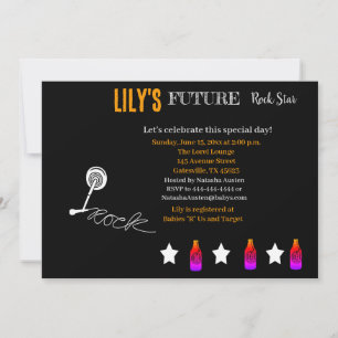 Invitation Baby shower Futur Rocker