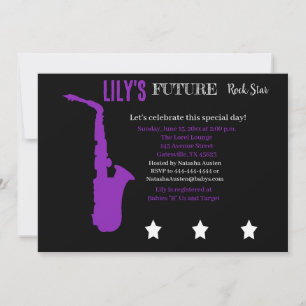 Invitation Baby shower Futur Rocker