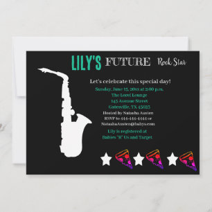 Invitation Baby shower Futur Rocker