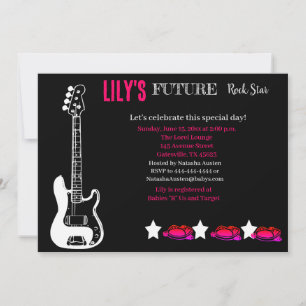 Invitation Baby shower Futur Rocker