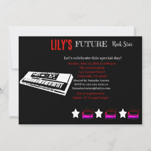 Invitation Baby shower Futur Rocker