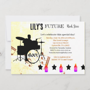 Invitation Baby shower Future Rock Star