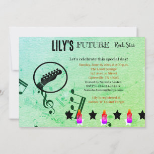 Invitation Baby shower Future Rock Star