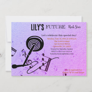 Invitation Baby shower Future Rock Star