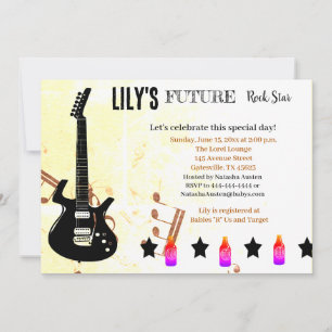 Invitation Baby shower Future Rock Star