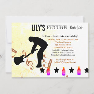 Invitation Baby shower Future Rock Star