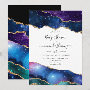 Invitation Baby Shower Galaxie Agate
