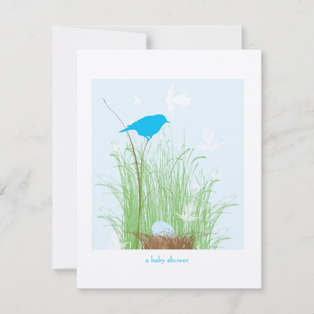 Invitation baby shower - Garçon (Devant)