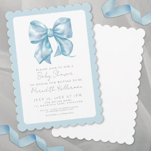 Invitation Baby Shower Garçon à l'Arc Bleu