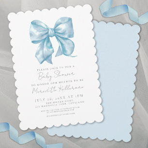 Invitation Baby shower Garçon bleu