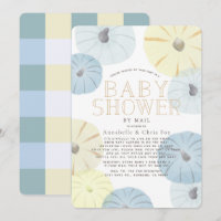 Baby shower garçon Citrouille bleu et jaune par co