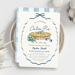 Invitation Baby Shower Garçon Cutie Pie Blueberry