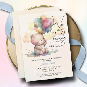 Invitation Baby shower garçon d'attente mignon
