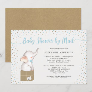 Invitation Baby shower garçon par courrier avec boîte d'expéd
