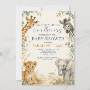 Invitation Baby Shower Garçon Safari Africain