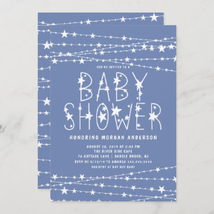 Invitation Baby shower garçon Twinkle Stars