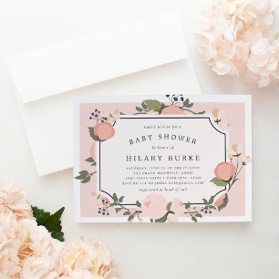 Invitation Baby shower Garden Gate Blush