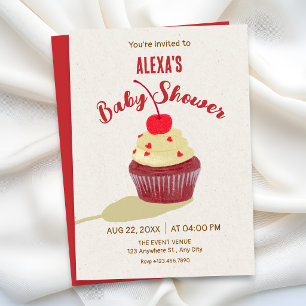Invitation Baby shower gâteau cupcake mignon