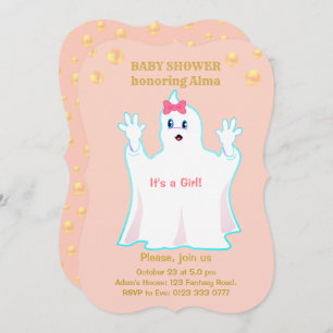 Invitation baby shower Ghost Cute