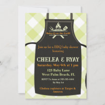 Baby shower Gingham est sur le grill baby shower