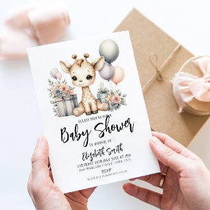 Invitation Baby shower Giraffe