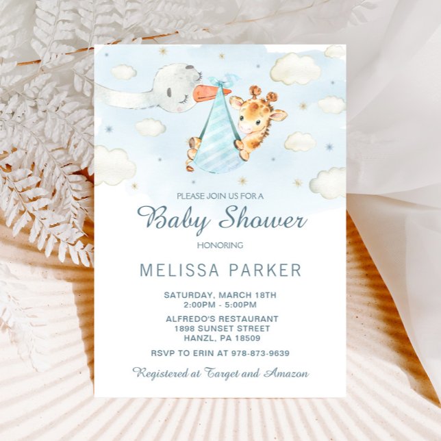 Invitation Baby shower Giraffe (Créateur téléchargé)