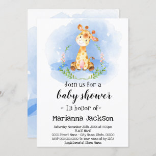 Invitation Baby shower Giraffe
