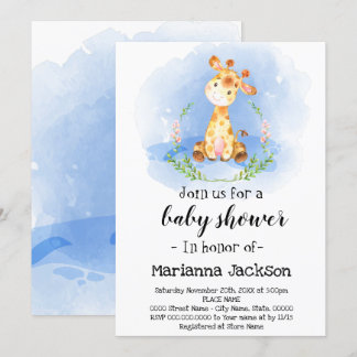 Invitation Baby shower Giraffe