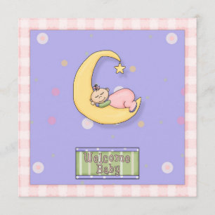 Invitation Baby shower Girl Design décoratif