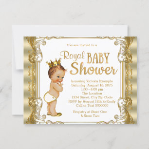 Invitation Baby shower Gold Prince