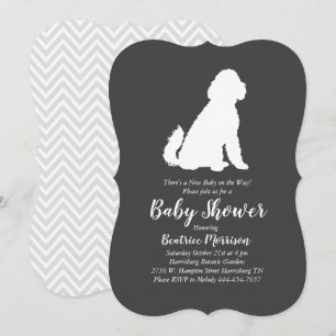 Invitation Baby shower Goldendoodle Neutral Genre