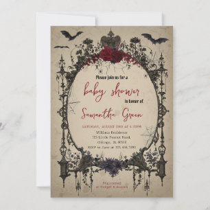 Invitation Baby shower gothique d'Halloween