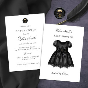 Invitation Baby shower gothique élégant