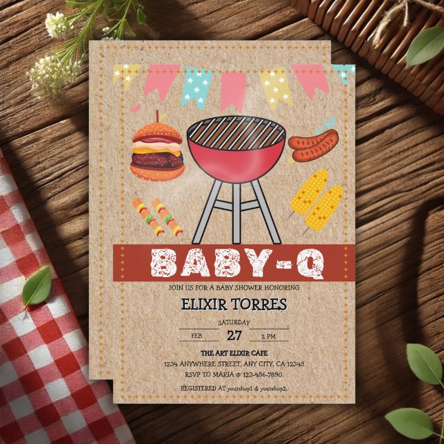 Invitation Baby shower Grill pour bébé (Créateur téléchargé)
