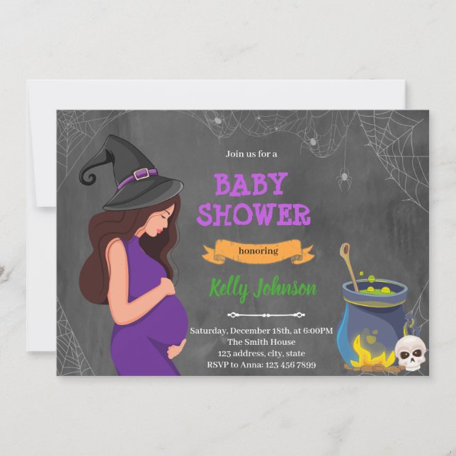 Invitation baby shower Halloween  (Devant)